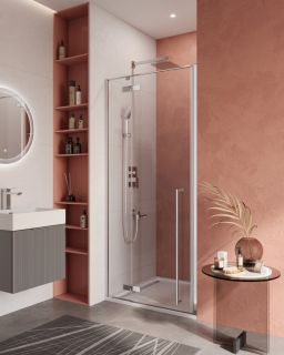 Душевая дверь CEZARES LINER-B-12-90-C-Cr-L левая хром